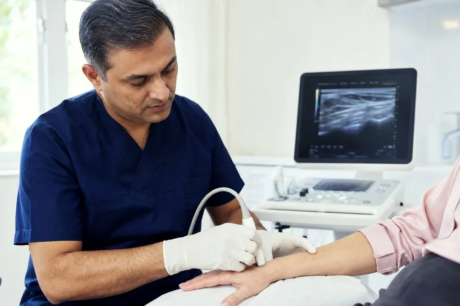 Ultrasound-guided carpal tunnel assessment